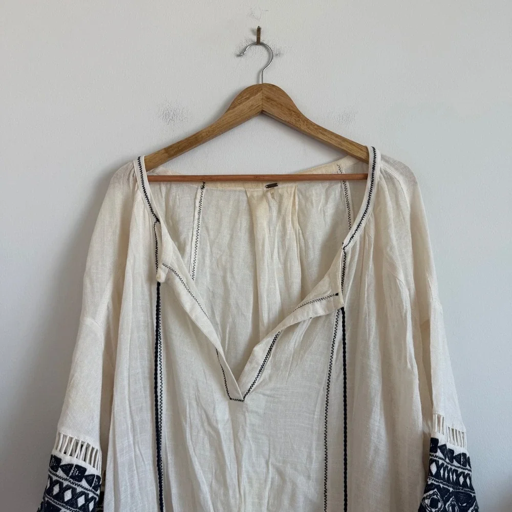 Free People Noyal Counting Stars Embroidered Tunic Size Large